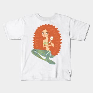 Curly Mermaid Kids T-Shirt